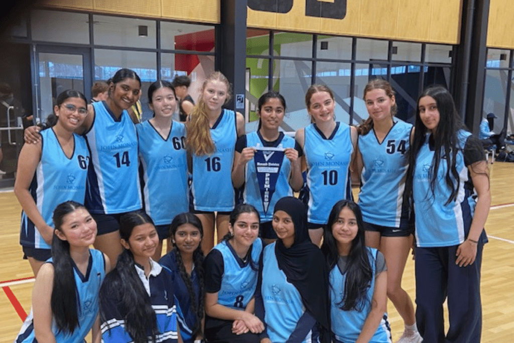 A group of female basketball players 